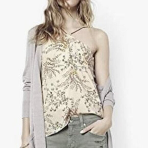 Bailey/44 Botanical Floral Crepe Halter Top - Size M - Picture 1 of 12